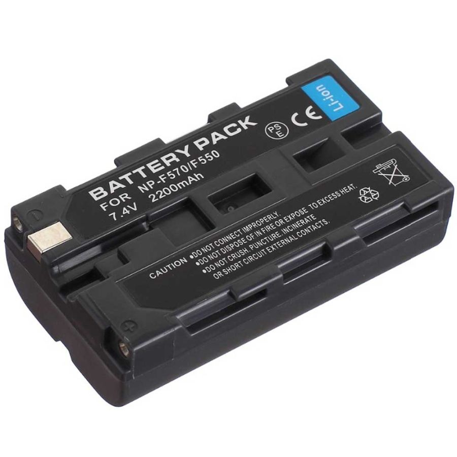 Bateria recarregável Greika NP-F570/F550 2200mAh para iluminadores de LED