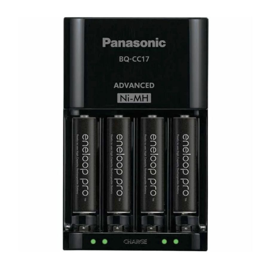 Carregador de pilhas Panasonic eneloop pro com 4 pilhas AA 2600mAh (K-KJ17KHCA4)
