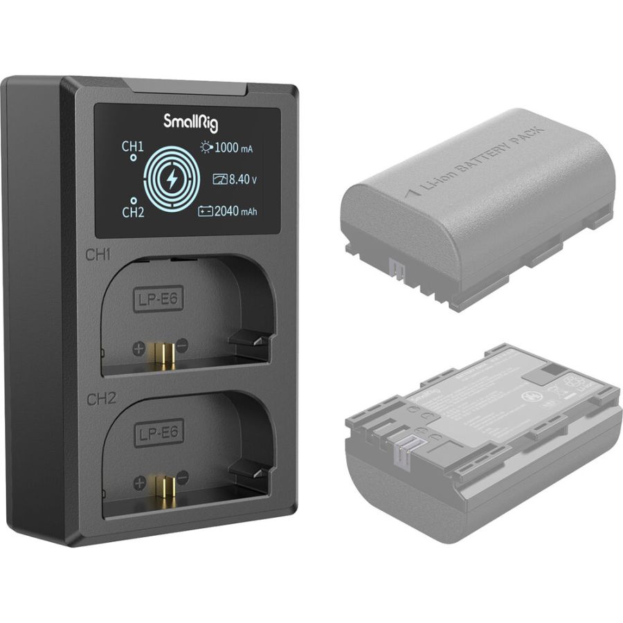 Carregador duplo SmallRig 4084 para baterias LP-E6NH