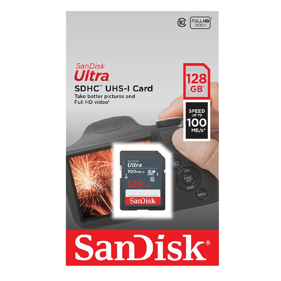 Cartão SDXC Sandisk UHS-I Ultra 128GB - 100MB/s