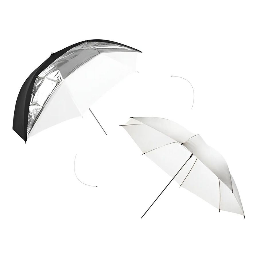 Sombrinha rebaterdora preta e branca Greika BW-33 (84cm)