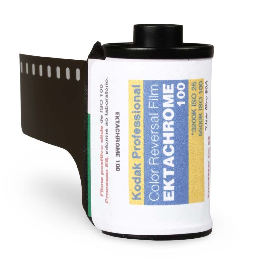 Filme fotográfico 35mm Kodak Ektachrome ISO 100 Colorido Positivo 36 poses (REBOBINADO)