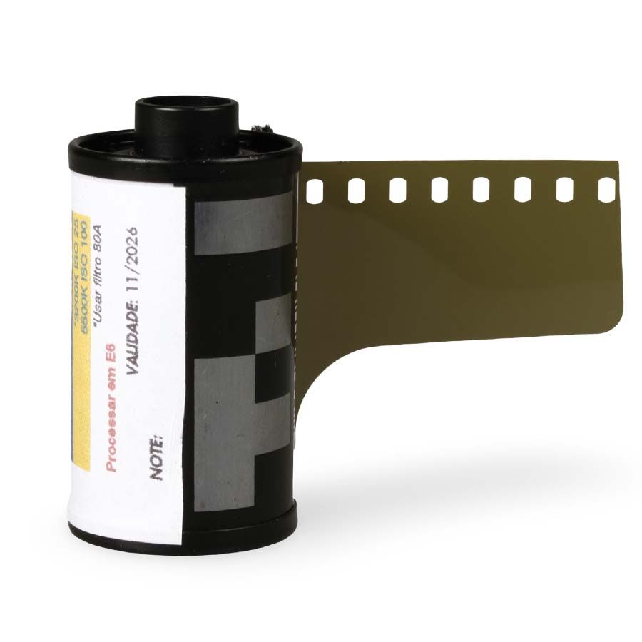 Filme fotográfico 35mm Kodak Ektachrome ISO 100 Colorido Positivo 36 poses (REBOBINADO)