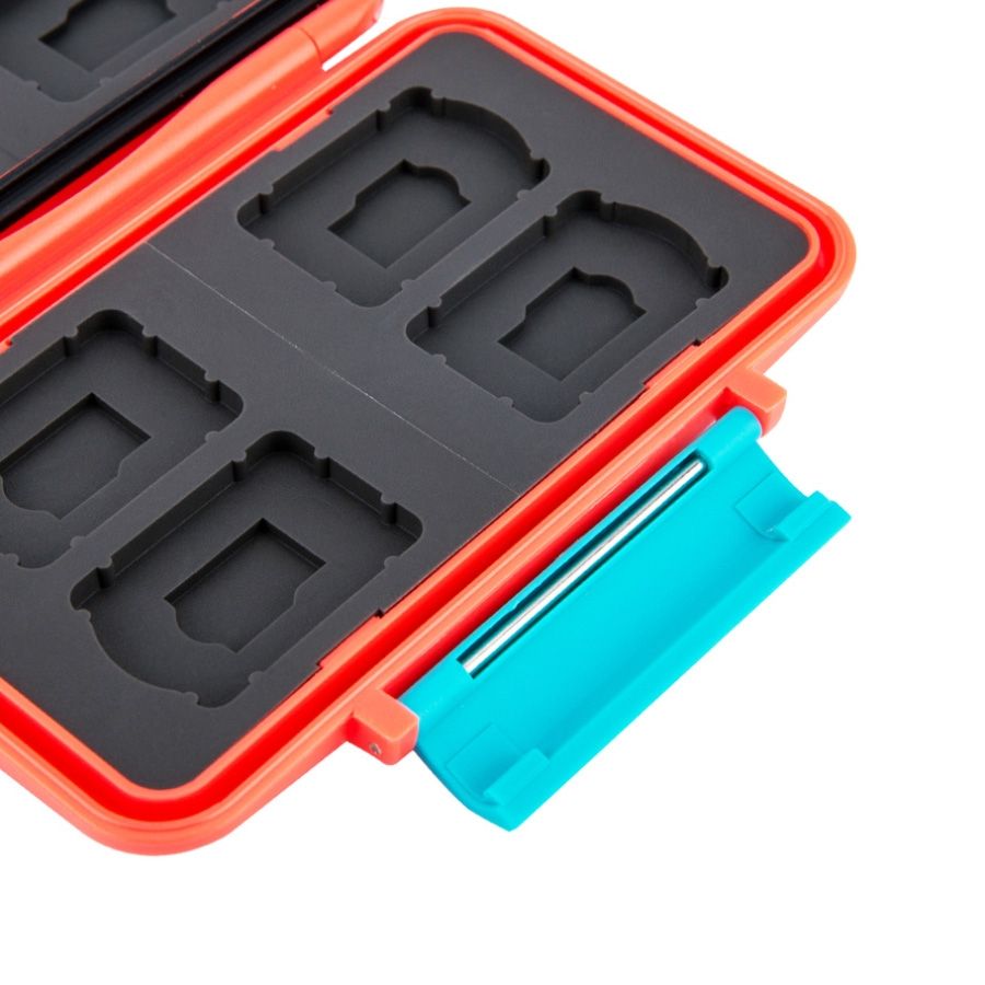 Estojo rígido JJC MC-NSMSD16 para cartucho de Nintendo Switch e cartão microSD (Laranja)