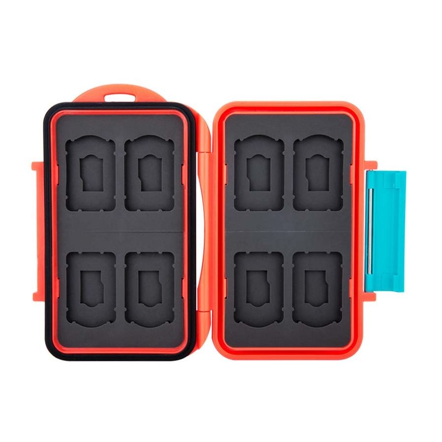 Estojo rígido JJC MC-NSMSD16 para cartucho de Nintendo Switch e cartão microSD (Laranja)
