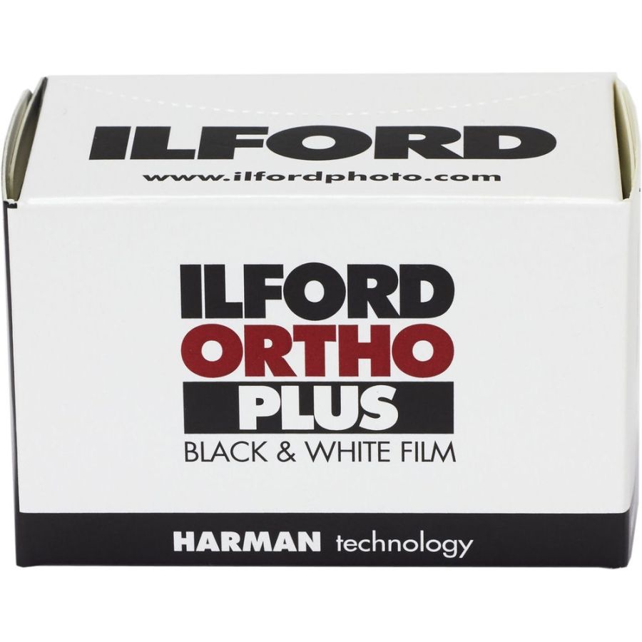 Filme fotográfico 35mm Ilford ORTHO Plus ISO 80 Preto e Branco 36 poses