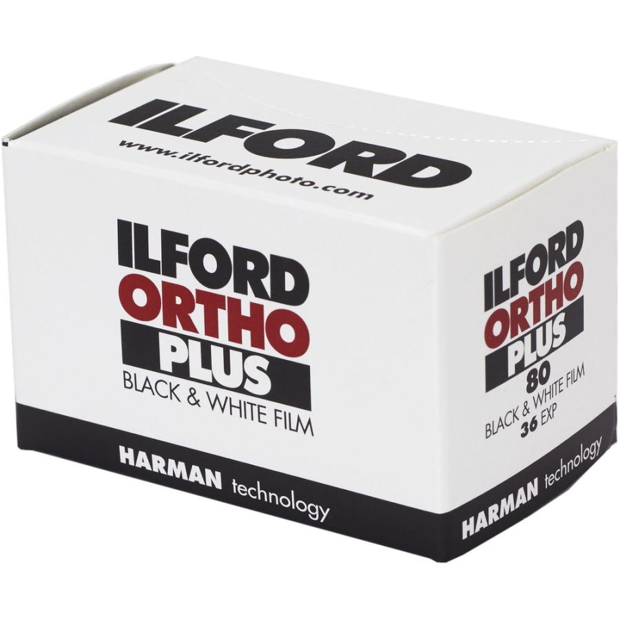 Filme fotográfico 35mm Ilford ORTHO Plus ISO 80 Preto e Branco 36 poses