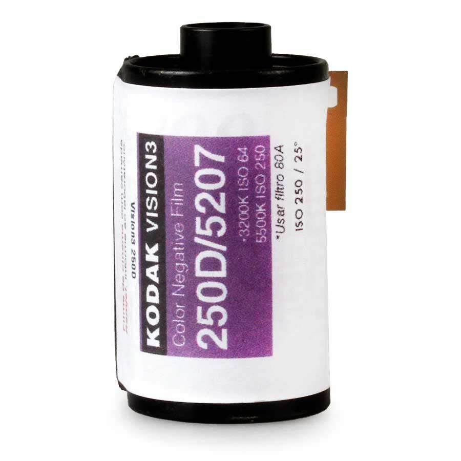 Filme fotográfico 35mm Kodak VISION3 250D/5207 ISO 250 Colorido 36 poses (REBOBINADO)