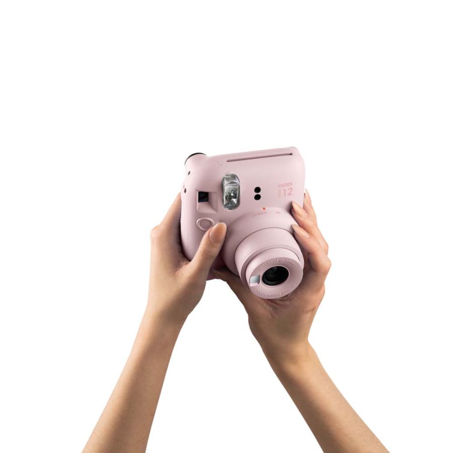 Kit câmera Instantânea Fujifilm instax mini 12 ROSA GLOSS + bolsa + filme Mermaid Tail com 10 fotos