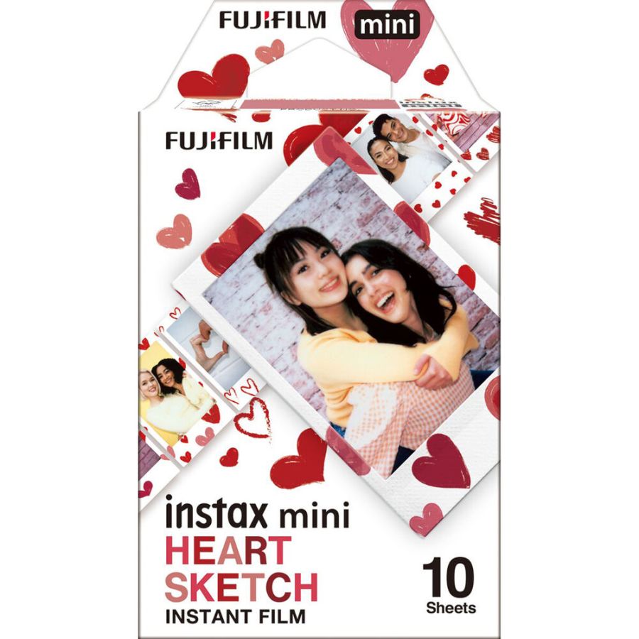 Filme instantâneo Fujifilm instax mini Heart Sketch (10 fotos) 