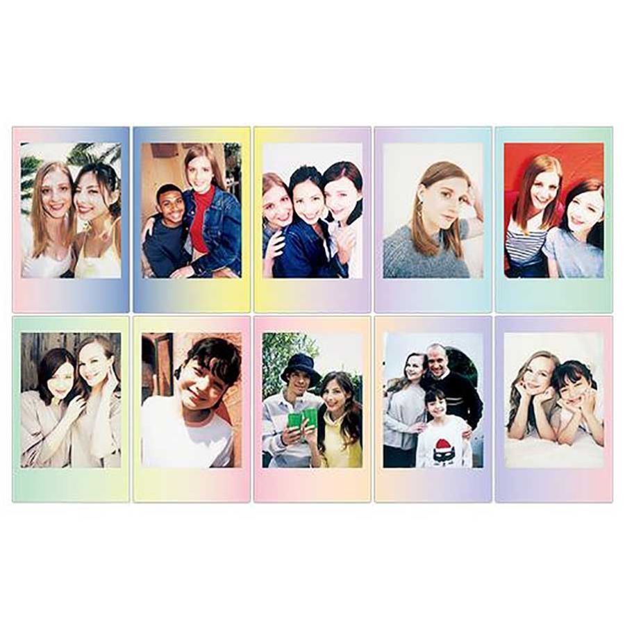 Filme instantâneo Fujifilm instax mini Macaron com bordas coloridas em tons pastéis (10 fotos)