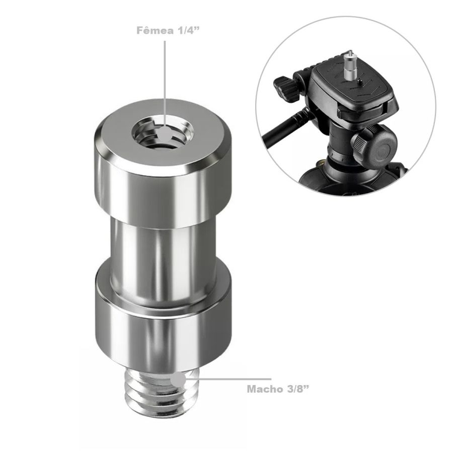 Adaptador de rosca macho-fêmea Greika YA-433 (1/4