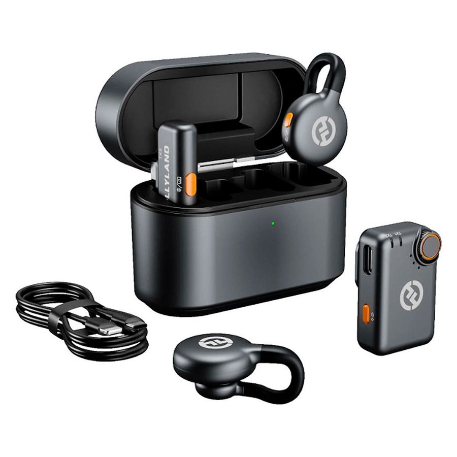 Microfone de lapela sem fio Hollyland Lark M2s Duo Combo (duplo)