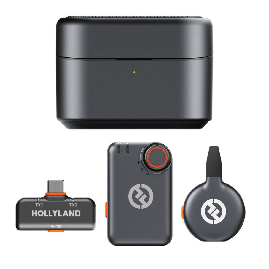 Microfone de lapela sem fio Hollyland Lark M2s Duo Combo (duplo)