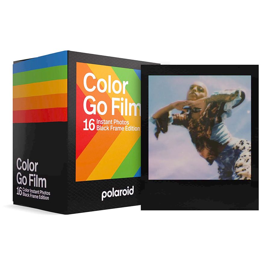 Filme Instantâneo colorido Polaroid Go moldura preta (16 fotos)