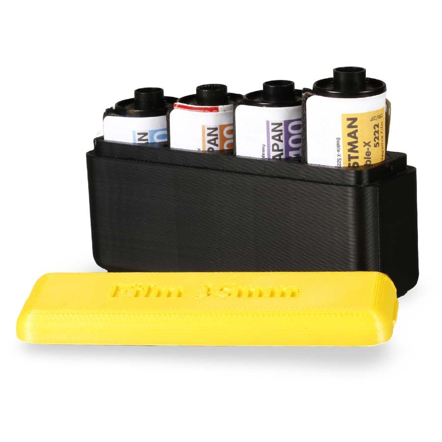 Kit 35mm preto e branco com 4 filmes de 36 poses + estojo