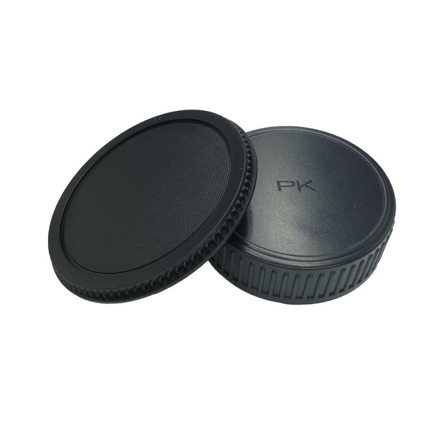 Kit com tampas de proteção (traseira da lente + corpo da câmera) para Pentax K