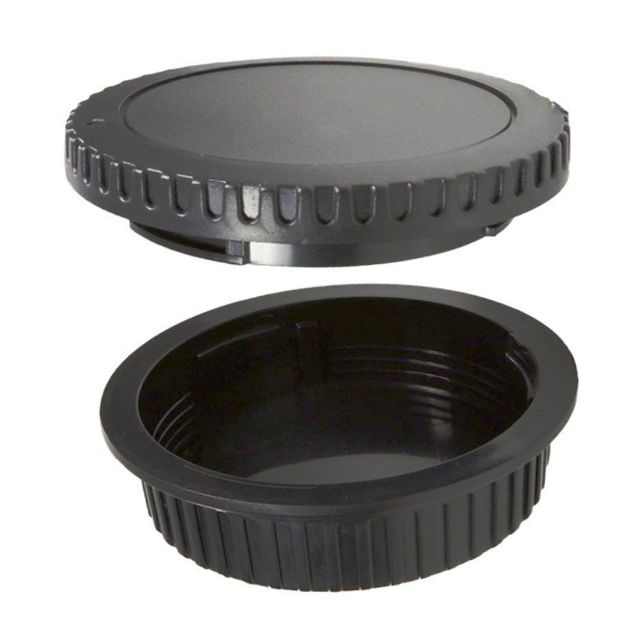 Kit com tampas de proteção (traseira da lente + corpo da câmera) para sistema Canon EF / EF-S (sem logo)