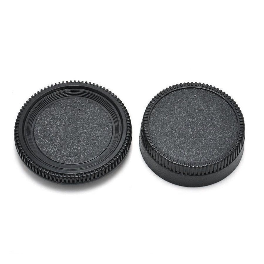 Kit com tampas de proteção QTS4639A para Nikon F (traseira da lente + corpo da câmera)