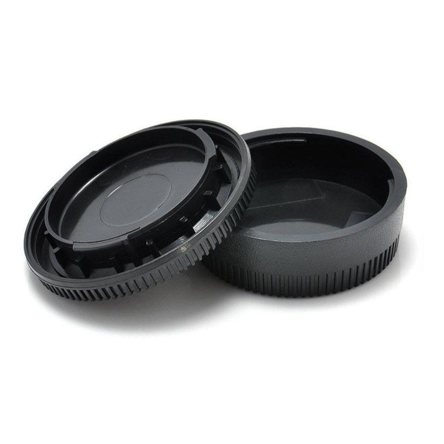 Kit com tampas de proteção QTS4639A para Nikon F (traseira da lente + corpo da câmera)