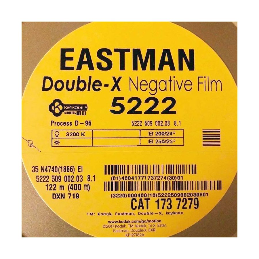 Filme fotográfico 35mm Kodak Eastman Double-X 5222 ISO 250 Preto e Branco (REBOBINADO)