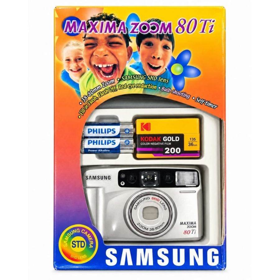 Camera Samsung Maxima Zoom 80 TI com Filme Gold ISO 200