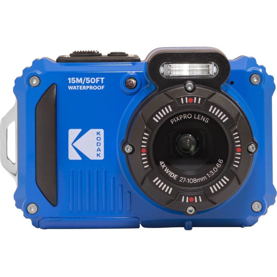 Câmera compacta Kodak PIXPRO WPZ2 à prova d'água (AZUL) - kit com 2 baterias e cartão de 16GB