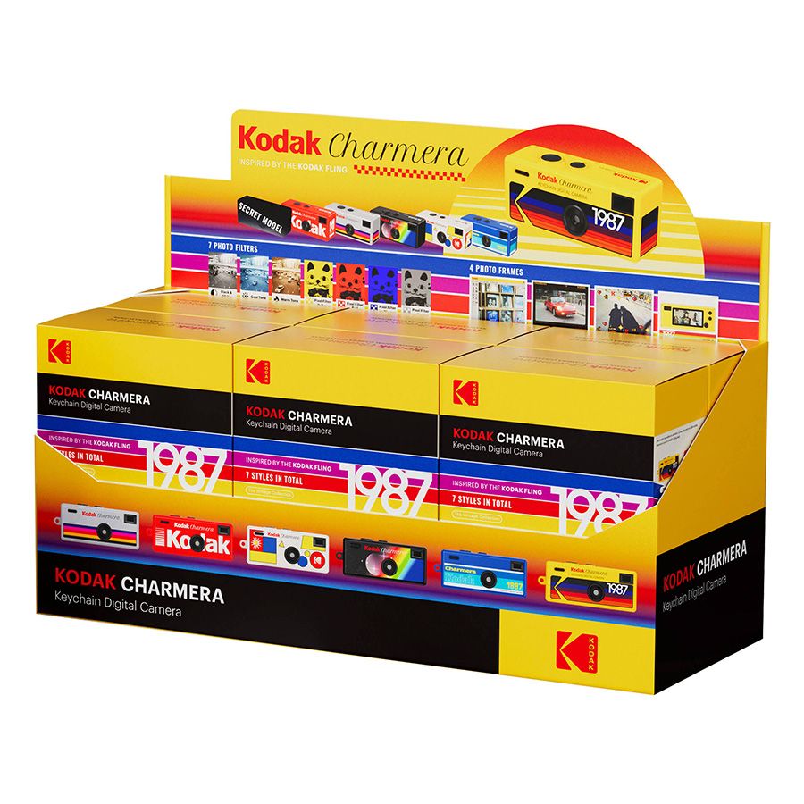 Caixa com 6 câmeras compacta digital Kodak Charmera (caixa com estilo aleatório)