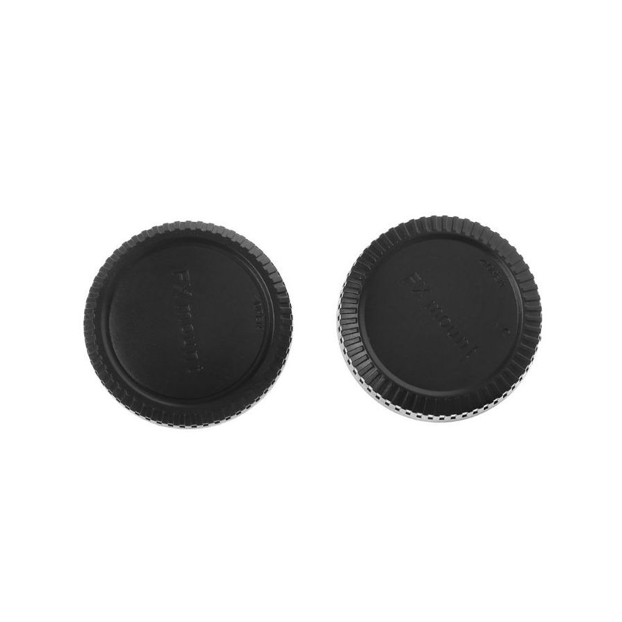 Kit com tampas de proteção (traseira da lente + corpo da câmera) para sistema Fujifilm X