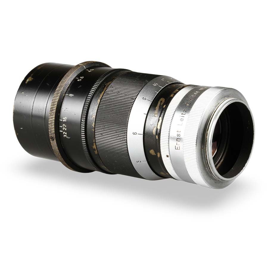 Objetiva Leica Telyt 200mm f4.5 (rosca LM39) + visor- USADO