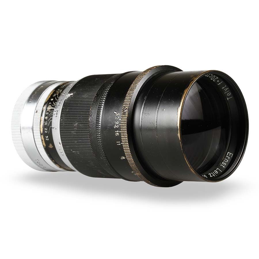 Objetiva Leica Telyt 200mm f4.5 (rosca LM39) + visor- USADO