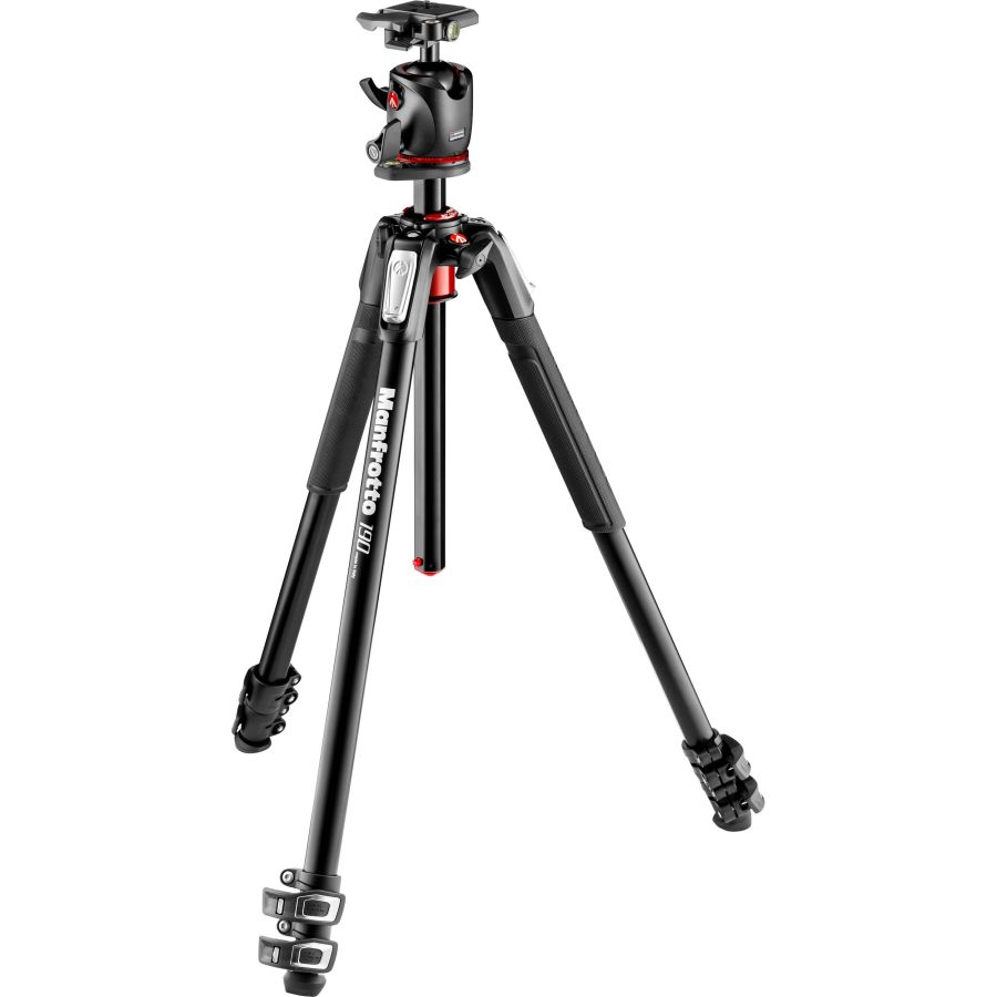 Tripé Manfrotto MK190XPRO3-BHQ2 (Kit MT190XPRO3 com cabeça de esfera MHXPRO-BHQ2)