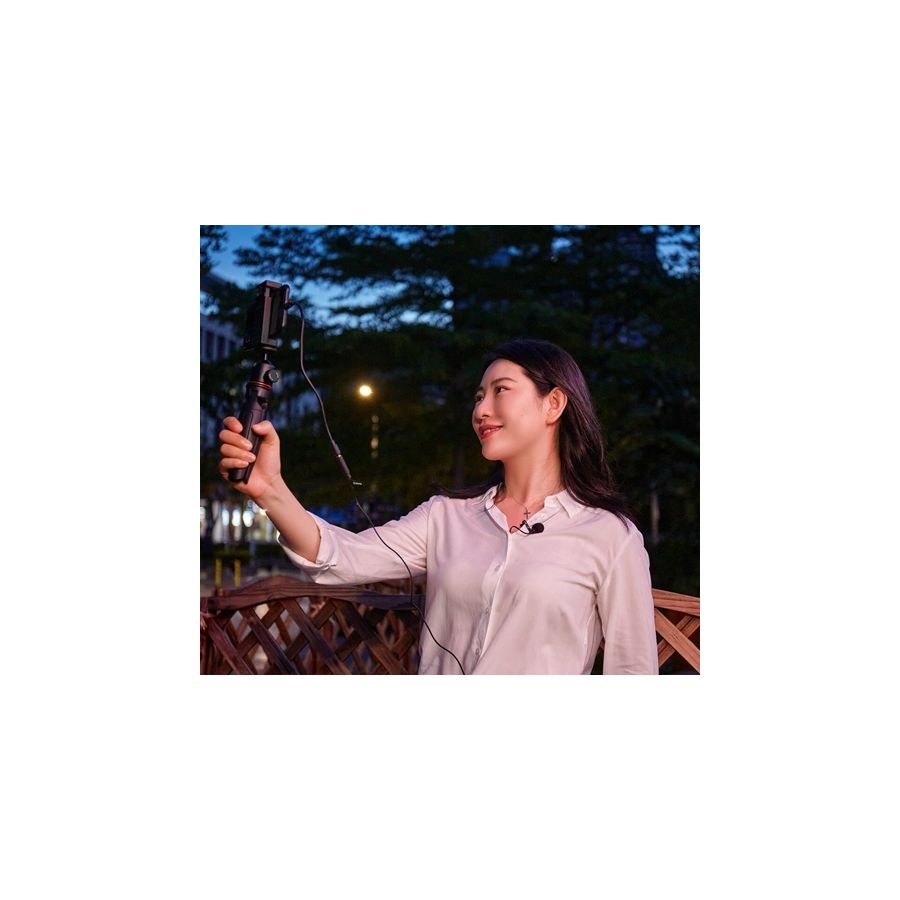 Microfone de lapela Boya BY-M2 para dispositivos iOS com conector lightining