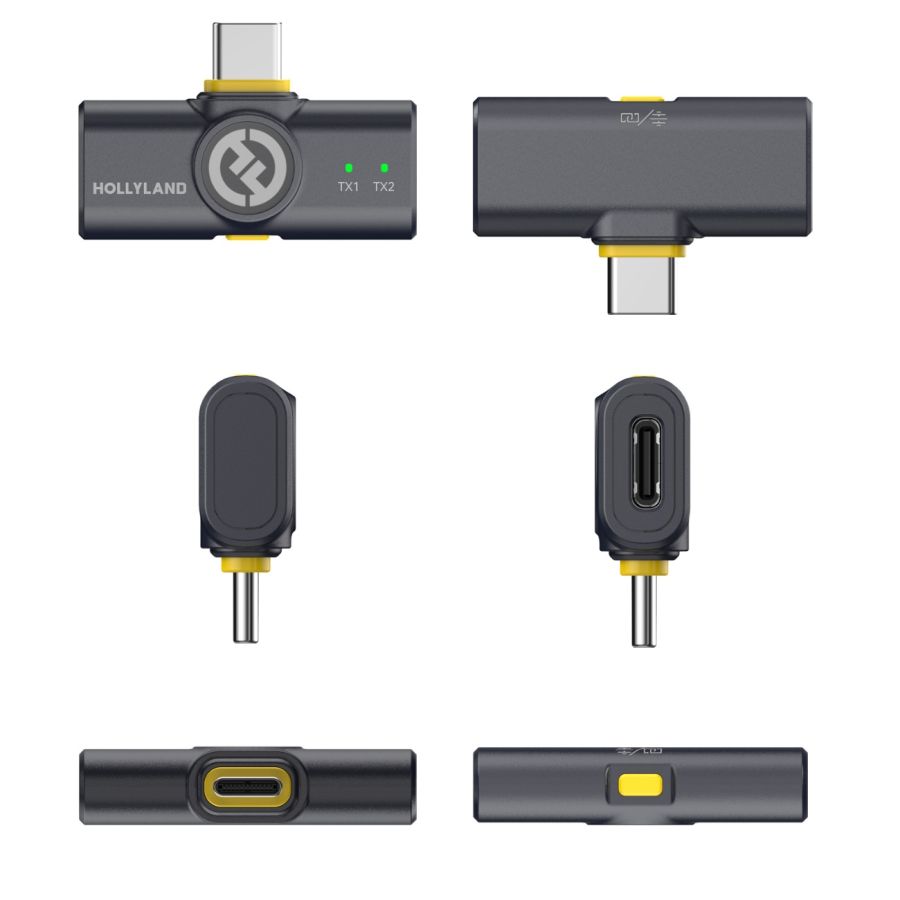 Microfone de lapela sem fio Hollyland Lark M2 Duo Combo (duplo)