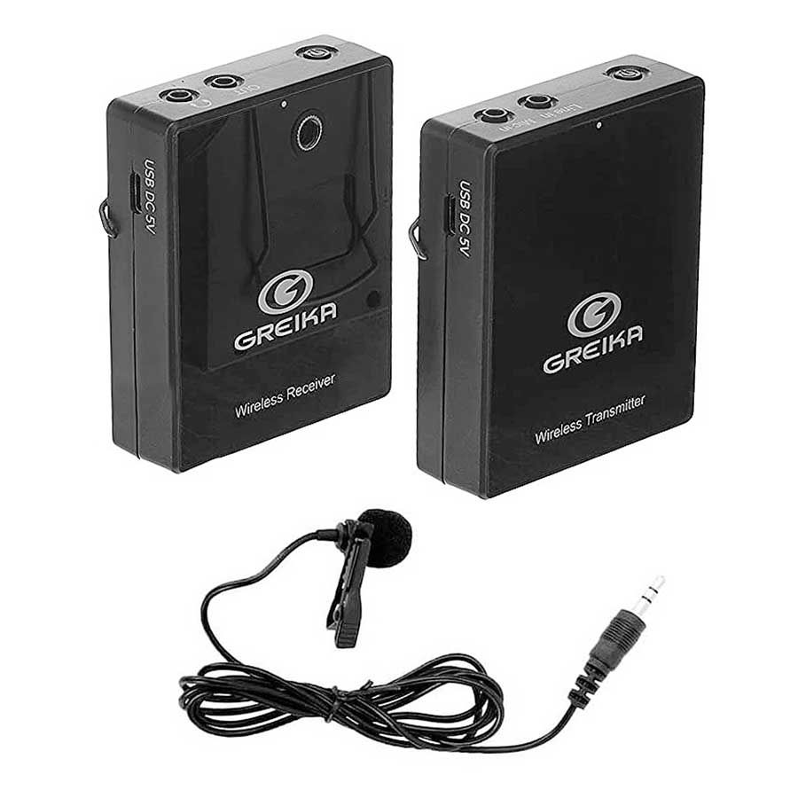 Microfone de lapela sem fio Greika GK-G4