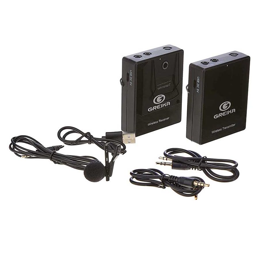 Microfone de lapela sem fio Greika GK-G4