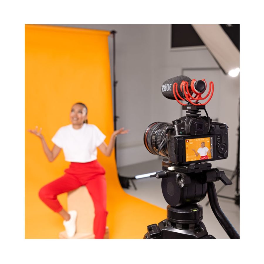 Microfone shotgun Rode VideoMic GO II com montagem em sapata de câmera