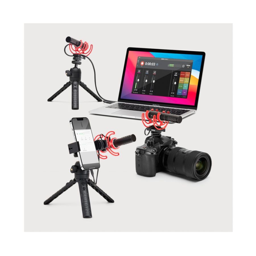 Microfone shotgun Rode VideoMic GO II com montagem em sapata de câmera