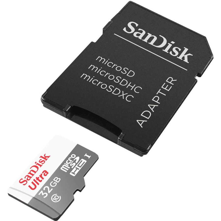Cartão microSDHC Sandisk Ultra UHS-I 32GB - 100MB/s (com adaptador SD)