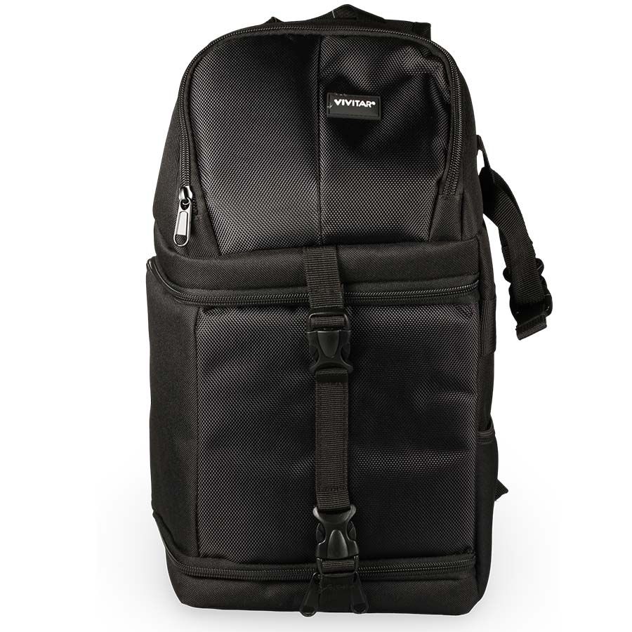 Mochila Vivitar DKS 15 para equipamento fotográfico (Fundo cinza)