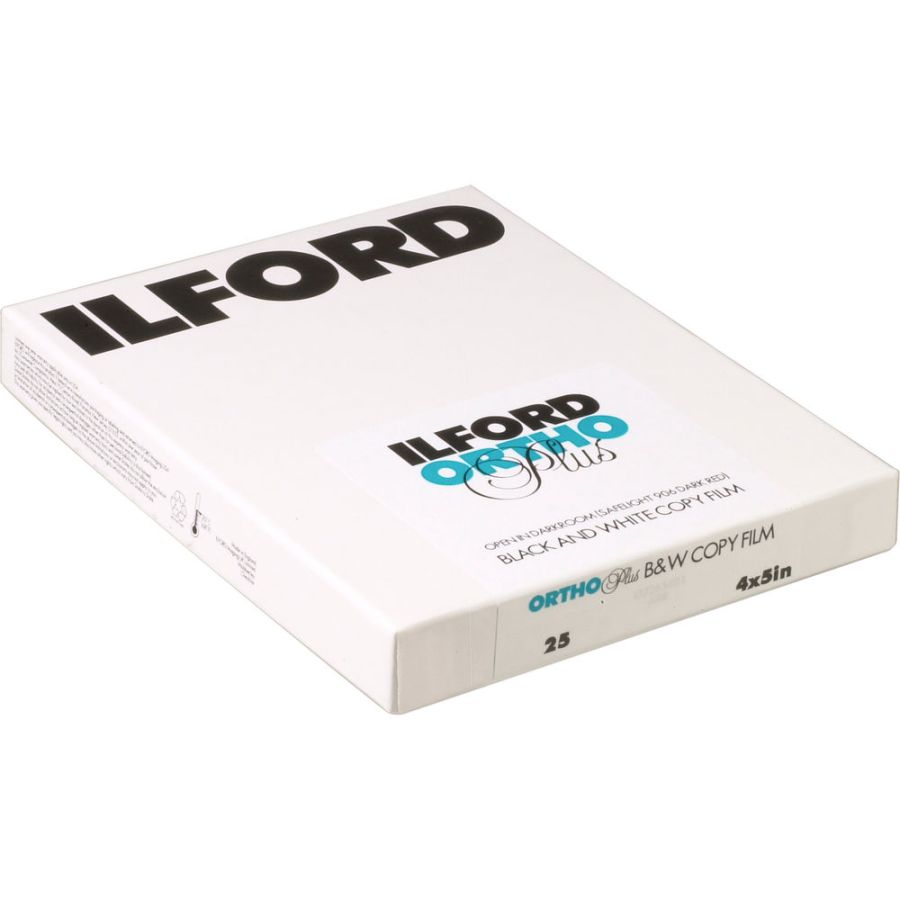 Filme fotográfico 4x5 Ilford Ortho Plus ISO 80 Preto e Branco