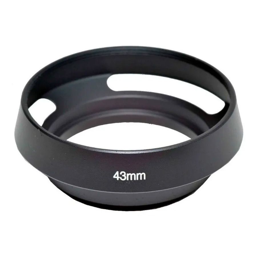 Parasol de rosca 43mm para Lentes Leica e Fujifilm (PRETO)