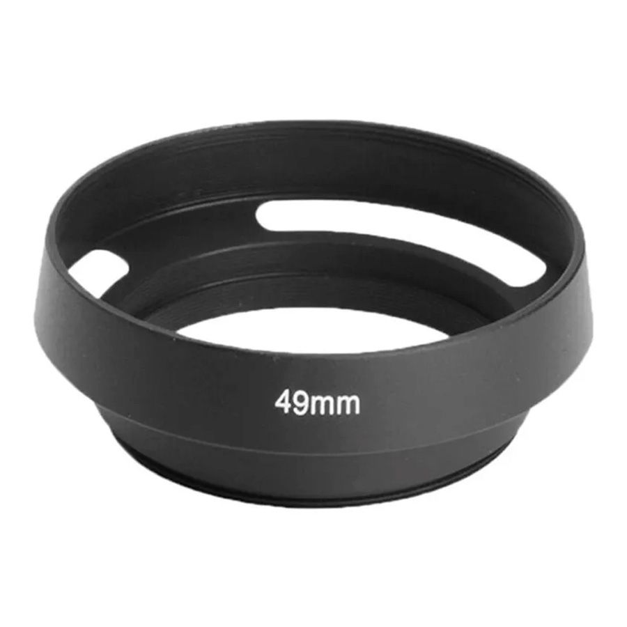 Parasol de rosca 49mm para Lentes Leica e Fujifilm (PRETO)