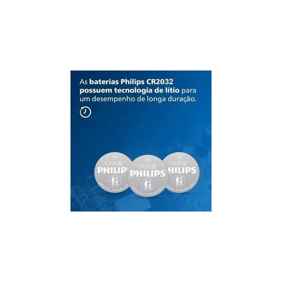 Pilha de lítio Philips CR2032 3V (CR2032P5B/97)