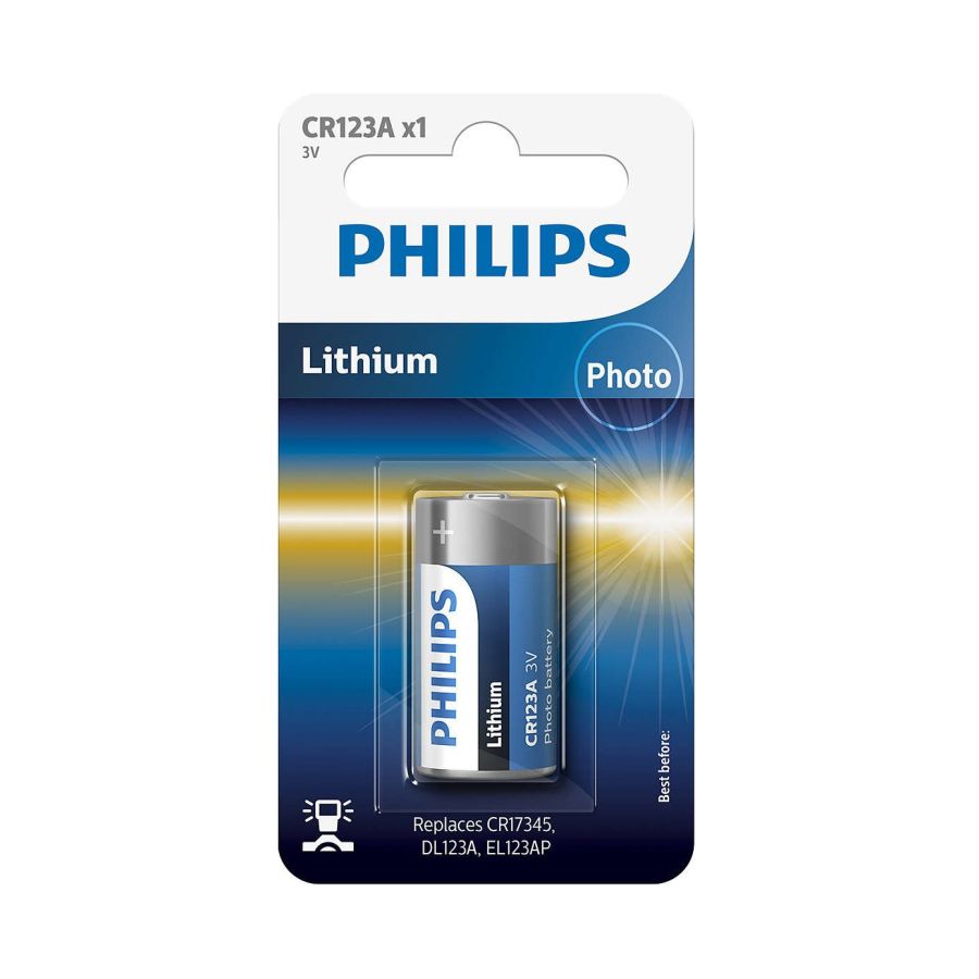 Pilha de lítio Philips CR123A 3V