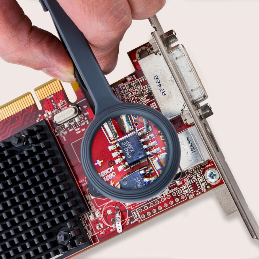 Pinça com lupa Carson MagniGrip MG-88 com LED e ampliação de 4,5x