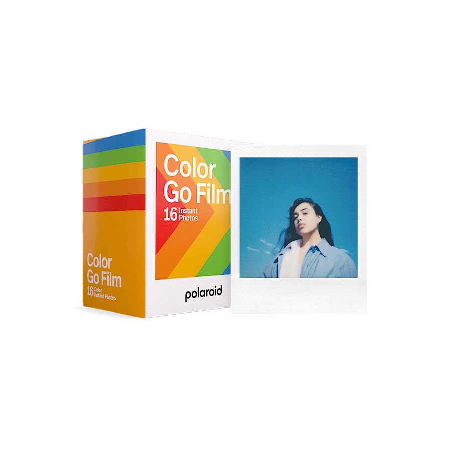 Filme Instantâneo colorido Polaroid Go moldura branca (16 fotos) 