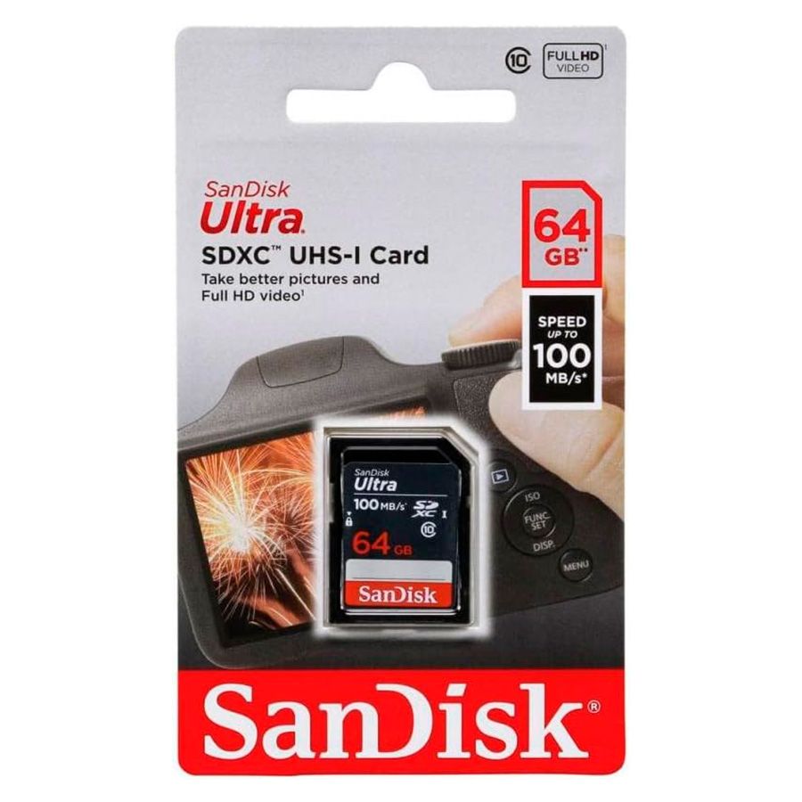 Cartão SDXC Sandisk UHS-I Ultra 64GB - 100MB/s