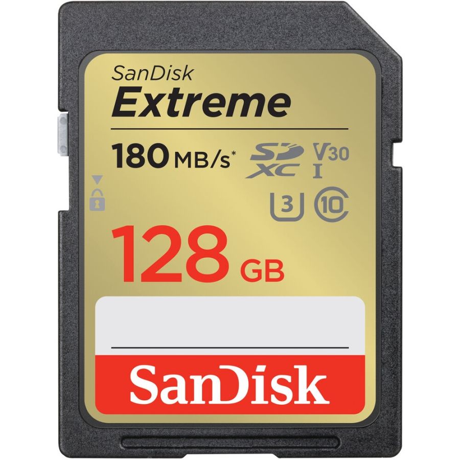 Cartão SDXC SanDisk Extreme UHS-I 128GB - 180MB/s (V30)