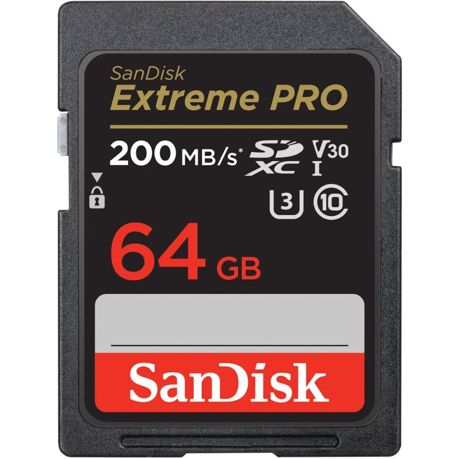 Cartão SDXC SanDisk Extreme PRO UHS-I 64GB - 200MB/s (V30)